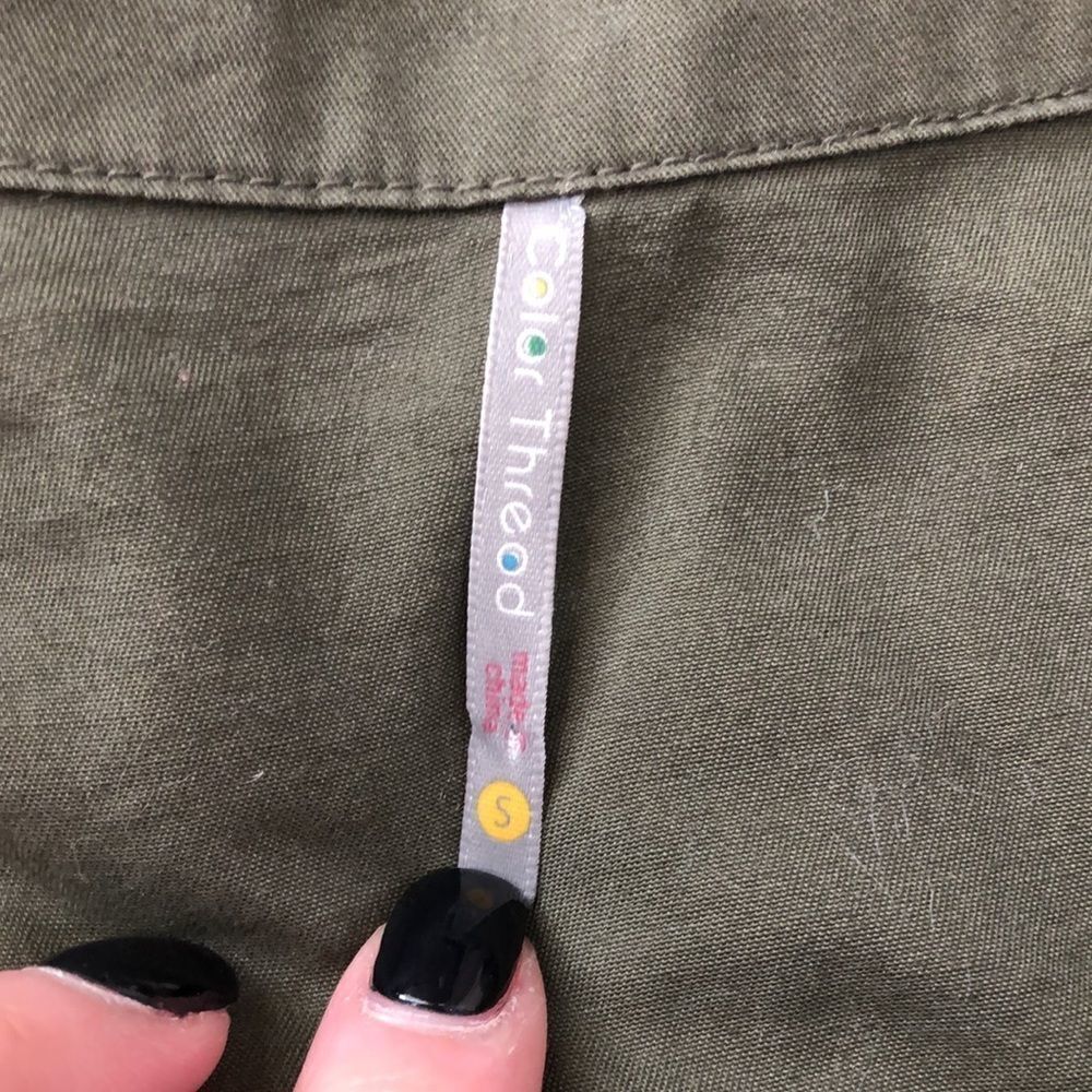 Color Thread army green utility jacket - Picture 5 of 6